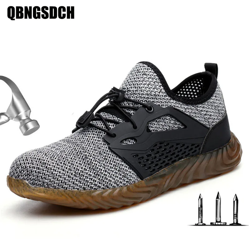 

Men Shoes Steel Toe Tamper Light Breathable Electrical Insulation Shoes Unisex Male Non-slip Breathable Fashion Sneakers Nan