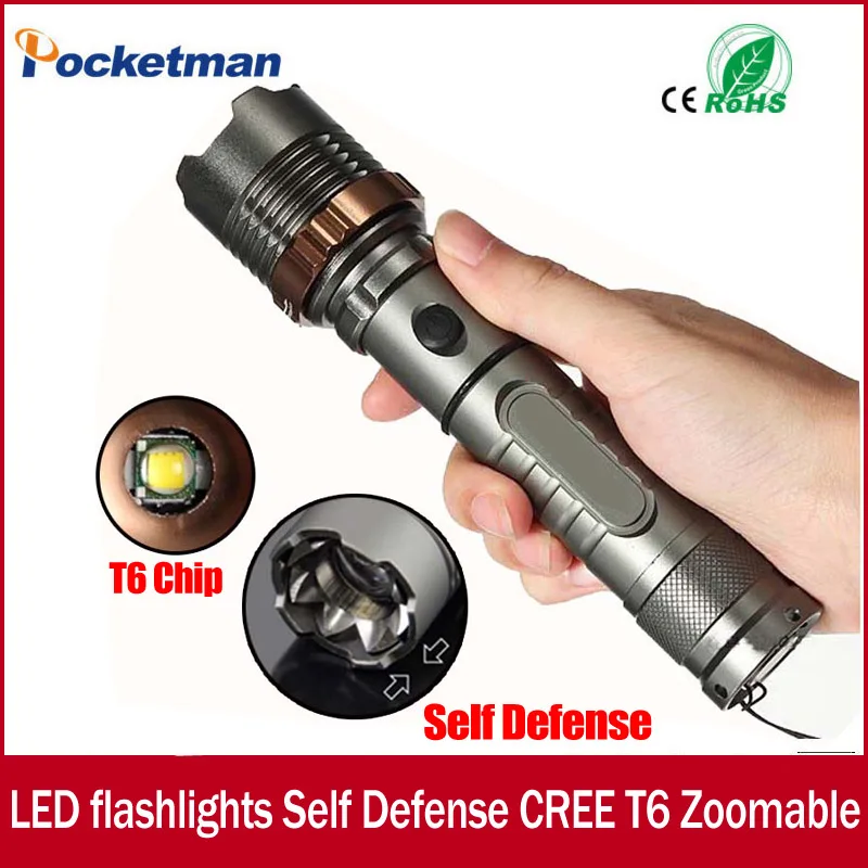 3800lm CREE XM L T6 5modes LED Tactical Flashlight Torch Waterproof Hunting Flash Light Lantern zaklamp