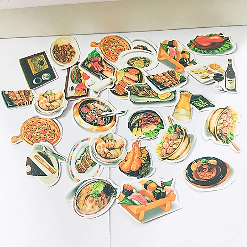 

1pcs Kawaii Stationery Stickers cute meal pattern scrapbooking Posted It planner School Stationery Supplies