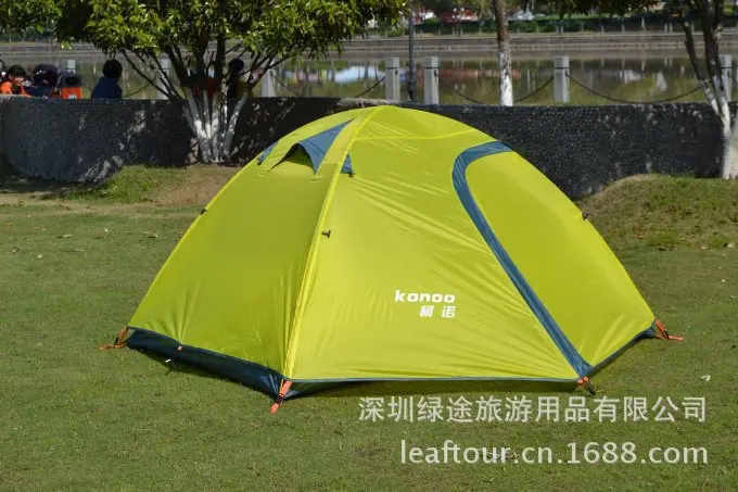 Сверхлегкий 2 человек Кемпинг Тент Палатка пеший туризм походы алюминий стержень