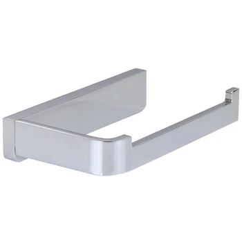 

Bathroom Solid Brass Silver Wall Mounted Toilet Paper Holder Chrome Finish Contemporary