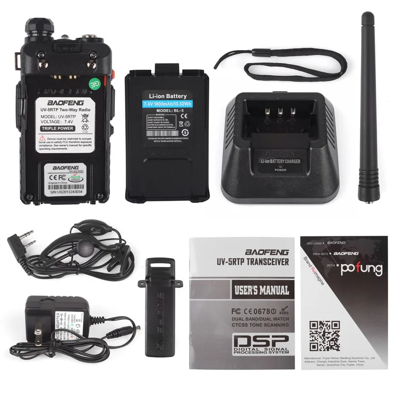 Двухдиапазонная FM рация Baofeng с динамиком UV 5RTP 136 174/400 520 МГц 1/4/8 Вт|walkie talkie|radio walkie