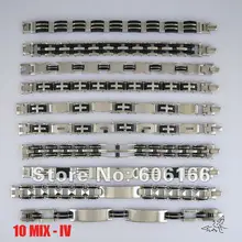 10 Mix 8." 9" Для Мужчин's Нержавеющая сталь каучука Цепи Модные украшения Для Мужчин's Браслеты