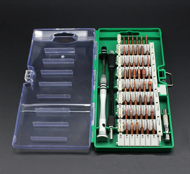 Набор отверток 60 в 1 Прецизионная отвертка электронные инструменты для ремонта набор многофункциональных отверток - Цвет: Зеленый