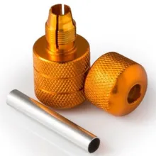 25 мм Золотой захват машины татуировки авто-велосипедный алюминиевый замок питания с задними стеблями и набор винтов оптом