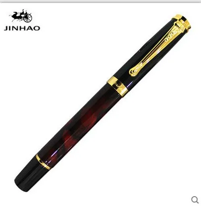 Поршневой Конвертор, канцелярские принадлежности Jinhao 500, роскошный черный и золотой зажим, авторучка, 0,5 мм, металлические чернильные ручки, школьные принадлежности, офисные принадлежности - Цвет: H