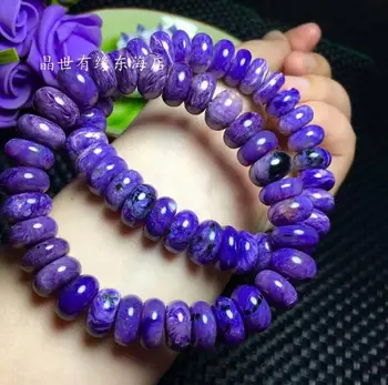 

Fine jewelry Natural Natural Purple Charoite Gemstone Beads Bracelet 10mm AAA Free Shipping Free Shipping