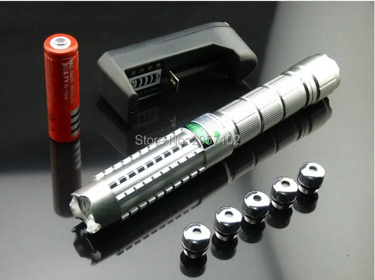 Новая высокомощная Военная Зеленая лазерная указка 200 Вт 200000 м 532нм лазерный фокус горящая спичка, сгорание сигарет + 5 колпачков +