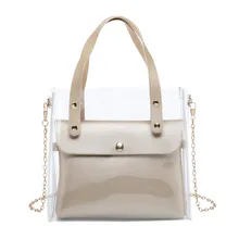 Модная женская прозрачная сумка из прозрачного ПВХ, маленькая сумка-мессенджер, осенняя сумка на плечо для женщин, женская сумка