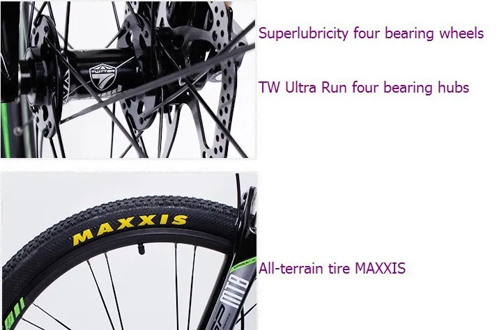 Cheap 26inch carbon fiber mountain bike 27speed Shiman0 bicycle fork oil disc brakes gas ultralight carbon fiber frame Super light 5