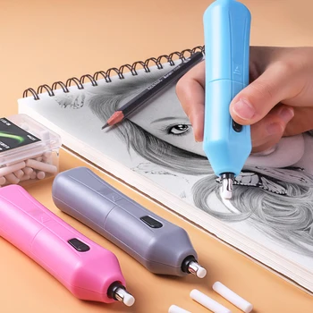 

Automatic Rotation Electric Eraser Battery Operated Eraser for Kids Office School Drawing Sketching