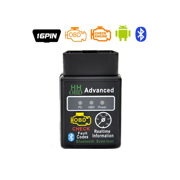 OBD V2.1 Мини ELM327 OBD2 Bluetooth Авто сканер OBDII 2 автомобиля ELM 327 Тестер диагностический инструмент для Android Windows Symbian - Цвет: HH OBD2 Bluetooth