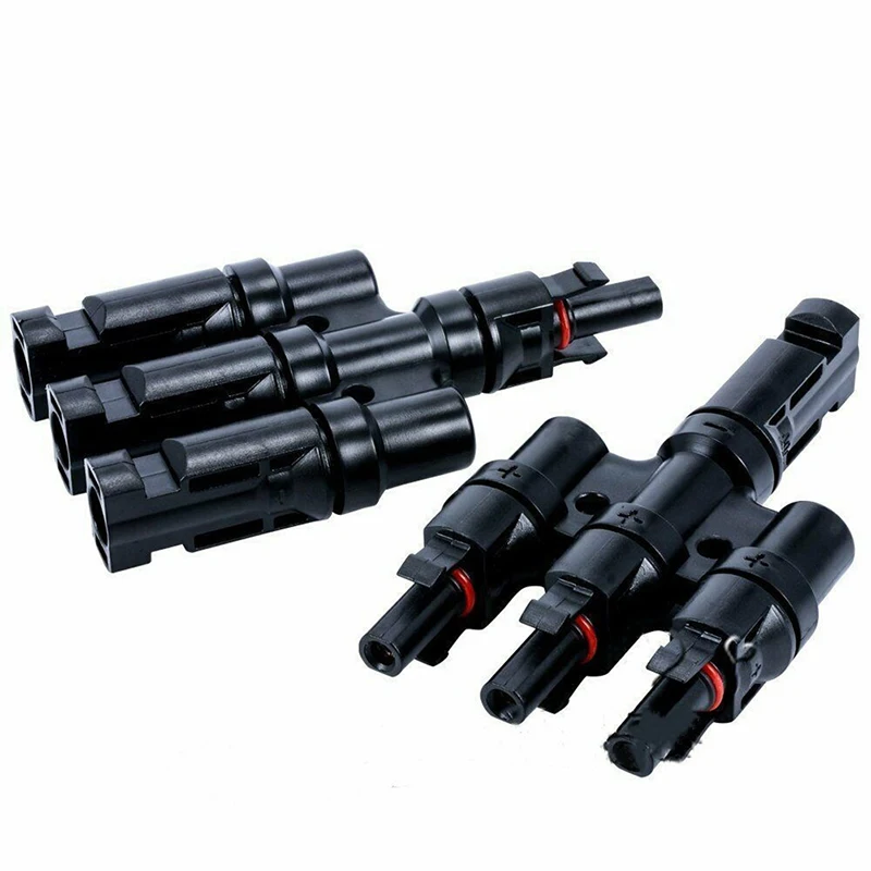 1 Pair MC4 Adapter Male Female Y Branch T Branch Connector Cable For Solar Panel