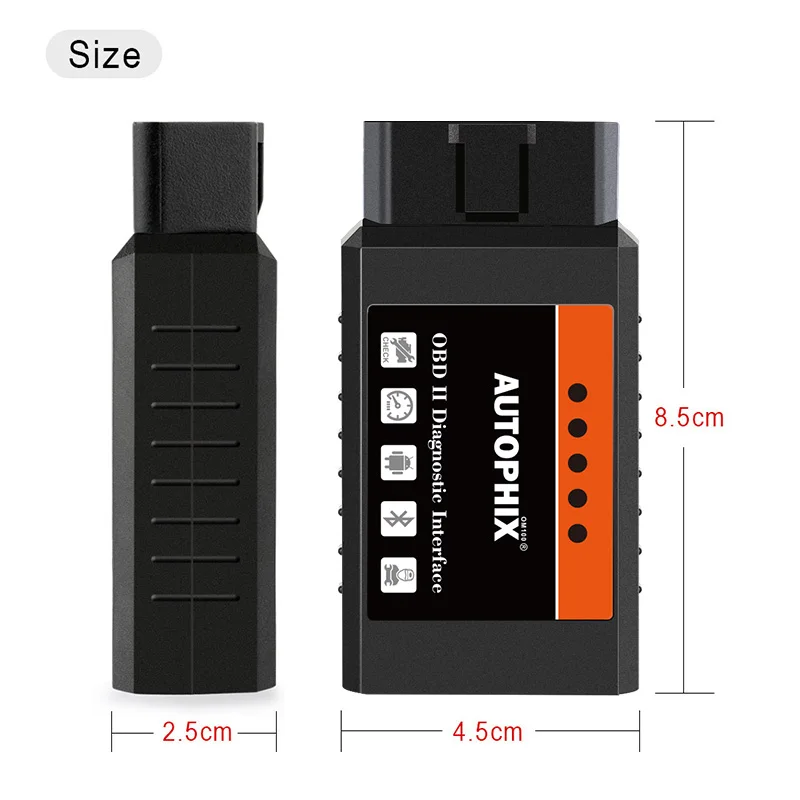 OBD2 ELM327 v1.5 Pic18f25k80 ELM327 Bluetooth OBD 2 v1.5 Bluetooth считыватель кода автомобиля диагностический инструмент ODB2 сканер Autophix Om100