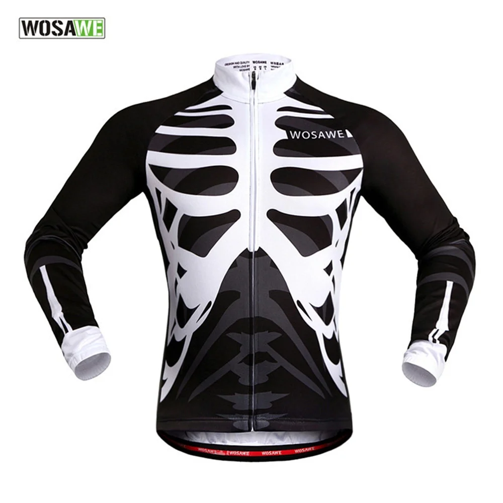 Wosawe Men's Women's Skeleton Cycling Jerseys Clothing Bicycle Ciclismo