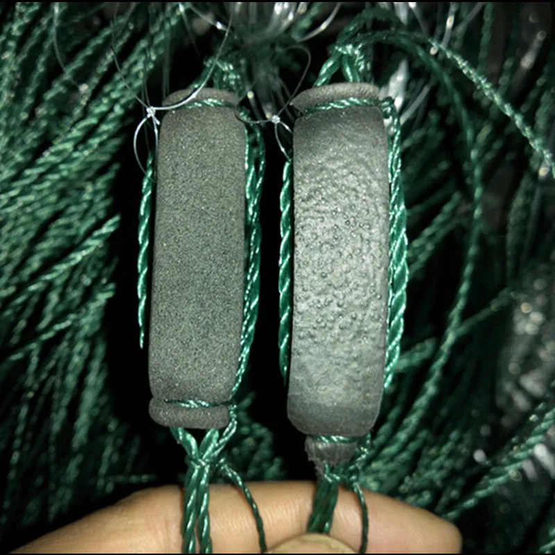 Quality thick H5*L100 M 3 layer 8 and 24cm mesh mid sink net fish trap sticky fishing net china outdoor pesca fishing network