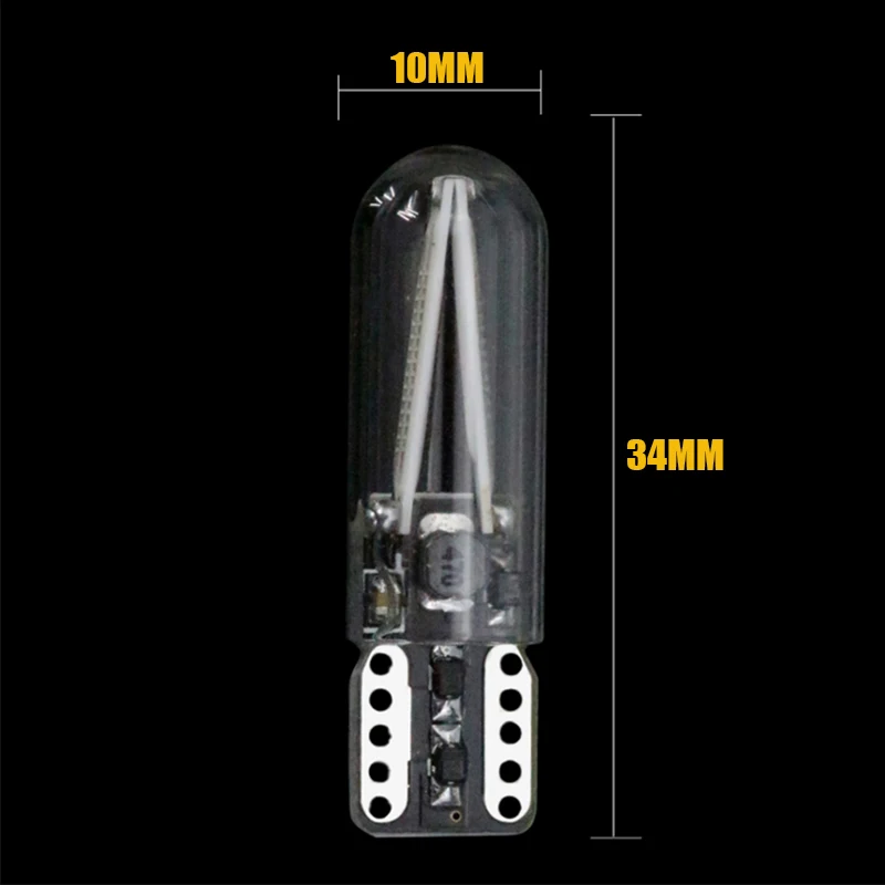 Светодиодная лампа W5W T10 led drl для салона автомобиля SMD 194 168 COB стеклянная