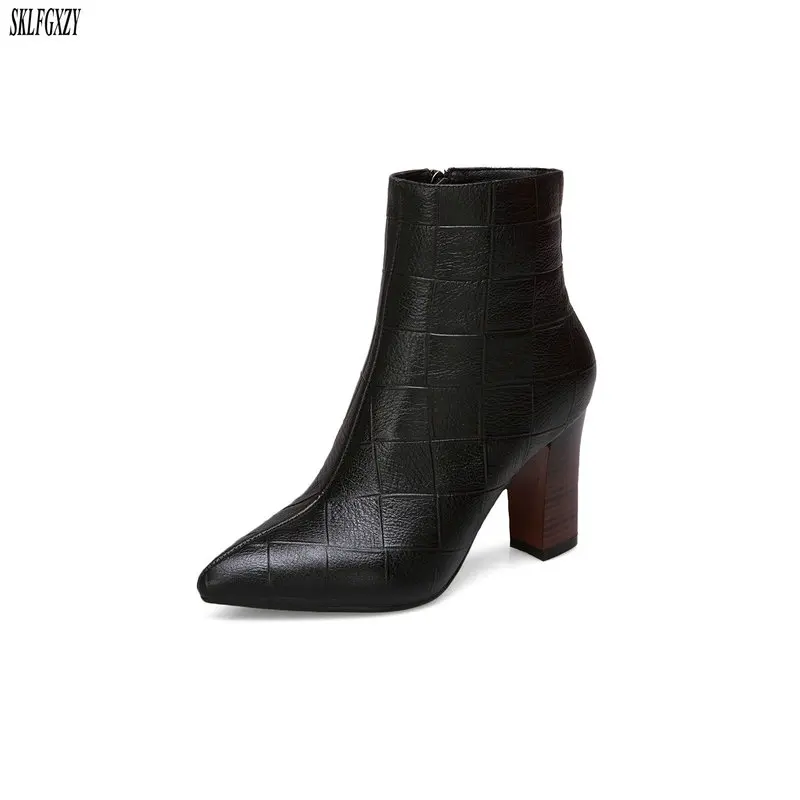 

SKLFCXZY Available in fall European leather women boots high-heeled women boots women shoes size 34-43