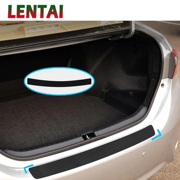 

LENTAI Trunk Carbon Fiber Strip Anti-Kicked Scratch Protection Stickers For Ford focus 2 3 mk2 fiesta Suzuki swift grand Hyundai