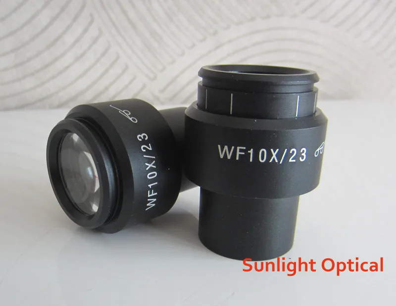 WF10X/23 мм зум регулируемый высокий Eyepoint широкоугольный окуляр объектив для стерео микроскопа 30 мм с резиновой защитные очки щит чашки