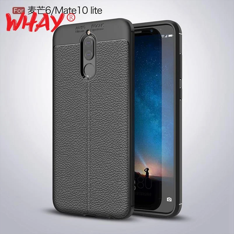 Чехол для Huawei Mate 10 Lite Роскошный кожаный чехол личи Honor 9 P20 P9 P10 Pro Y6 2018 Coque Capa |