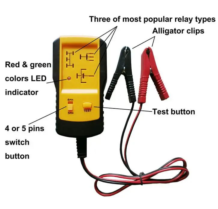 

Electronic Automotive Relay Tester Car Battery Checker Quick Test Diagnostic Tool High Quality Portable For 12V Vehicle Auto