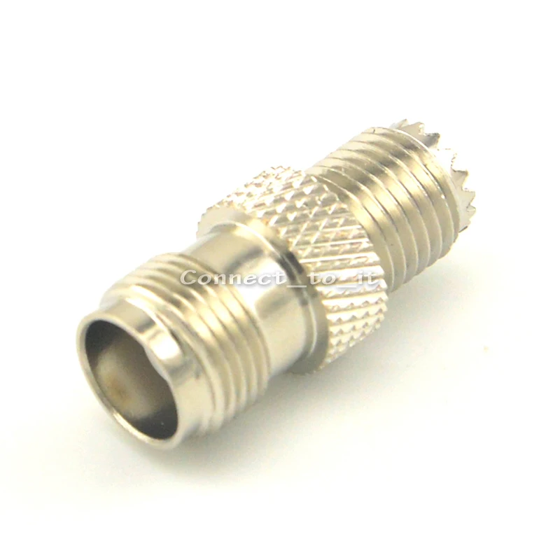 

Free shipping (5 pieces/lot) Nickel Plated Mini UHF Female to TNC Female Straight Connector RF Coax Adapter