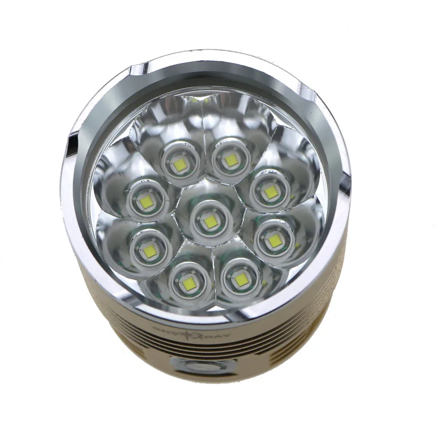 Тактический светодиодный фонарик SKYRAY 9xCREE XM L T6 15000 лм для путешествий кемпинга 4