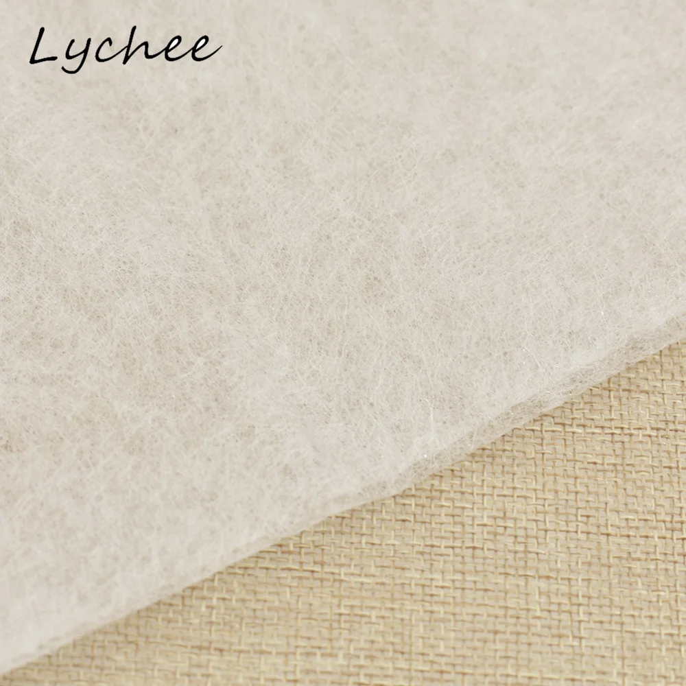 

Lychee 1.1*1m Iron On Double Faced Adhesive Fabric DIY Interlining Handmade Craft Clothes Sewing Cloth Accessories