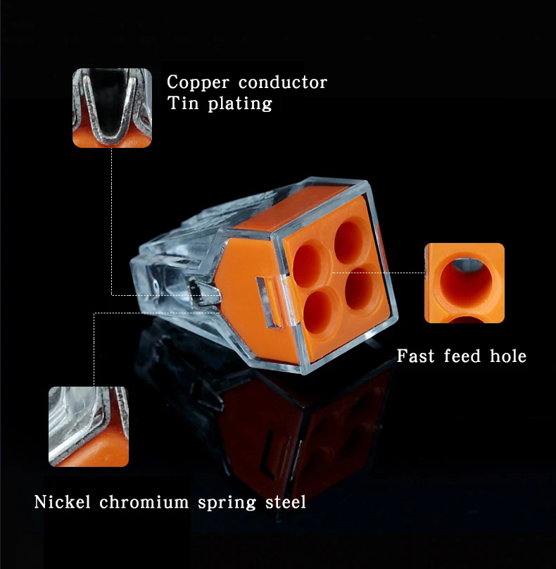 20 шт. быстродействующий коннектор 4pin кабельный клеммный блок Push MKVSE-104 аксессуары для освещения Bevindingen