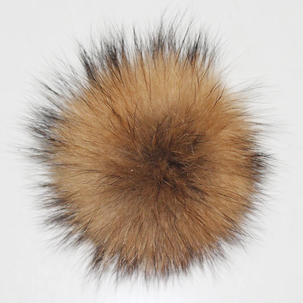 Genuine Natural Raccoon Fur Pompoms Big Fur Balls for Winter Beanies Scarf Hat Accessories. New Fashion raccoon fur ball