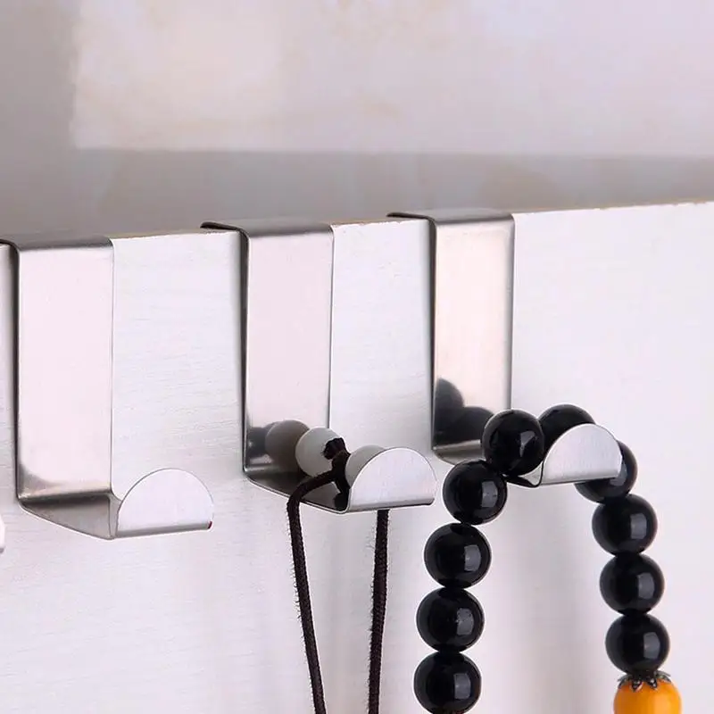 

Stainless Steel Door Hook Kitchen Organizer Cabinet Clothes Home Storage Hanger