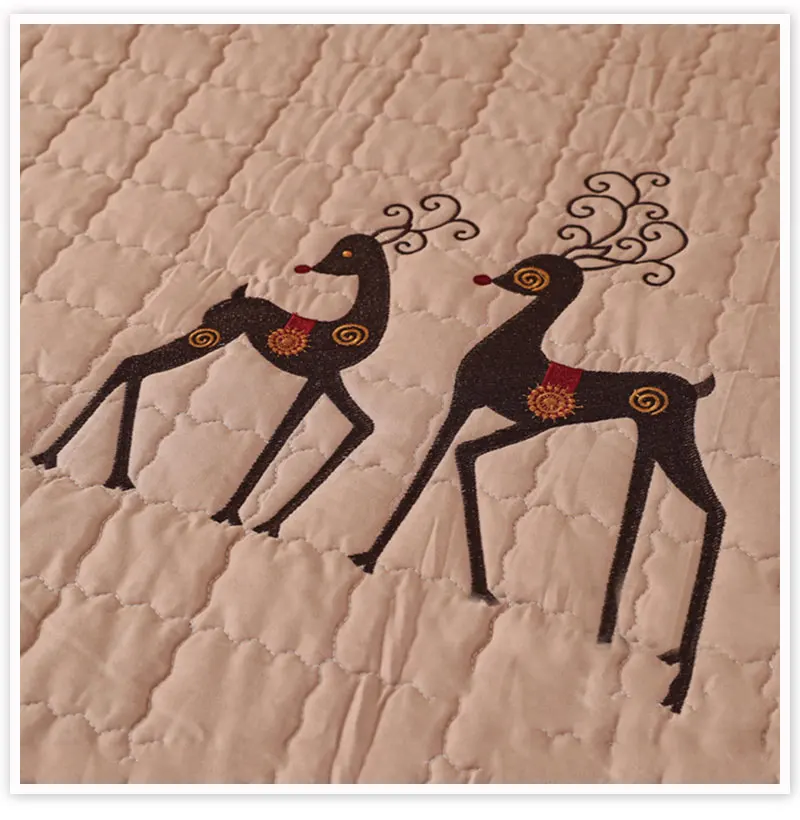 Пасторальный мультфильм олень вышивка стеганый хлопок Чехлы для диванов гостиная чехлов канапе диване стул мебель SP5078