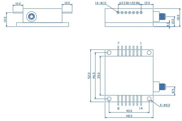 Модуль лазерного диода высокой мощности CNI 808nm 50 Вт