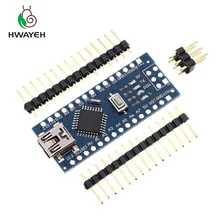 50 шт./лот NANO 328 P мини USB для arduino Nano V3.0 ATmega328P CH340G 5 V 16 M Микро-плата контроллера NANO 3,0