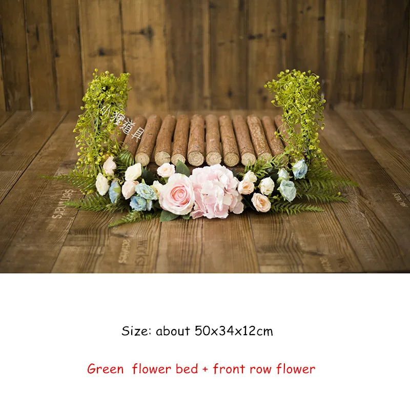 Studio Photography Props Vintage Wood Flower Bed Newborn Photography Props for Girl for Photo Shoot Props Fotografia Infantil