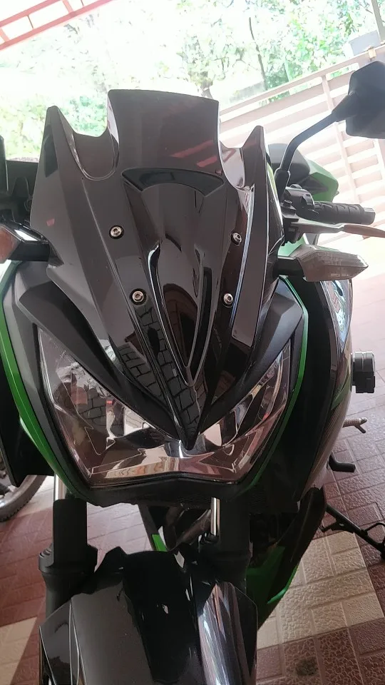 Мотоцикл лобовое стекло ветер экран для Kawasaki Z250 Z300 2013- черный дым