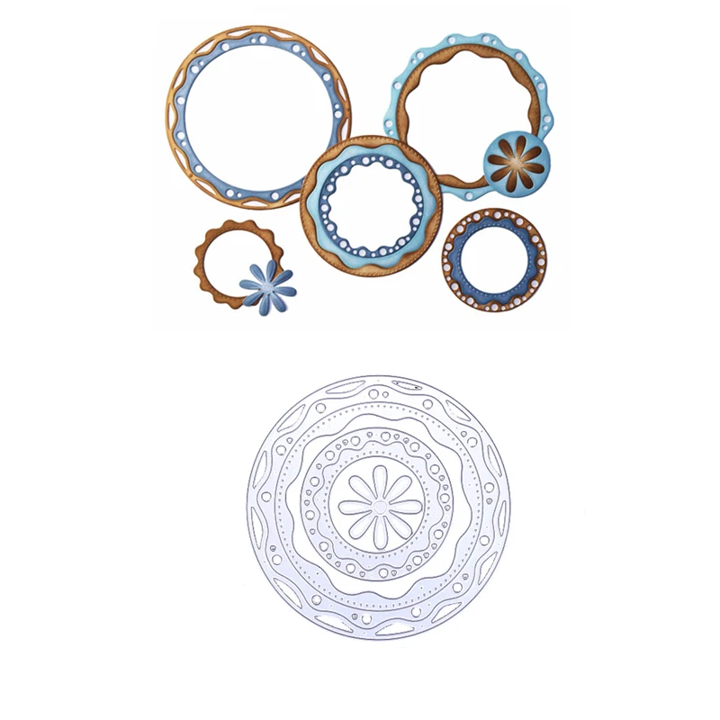 

3pcs/Set New Lace Circles Frames Metal Cutting Dies Stencils for DIY Scrapbooking Album Embossing Paper Cards Decoration Crafts