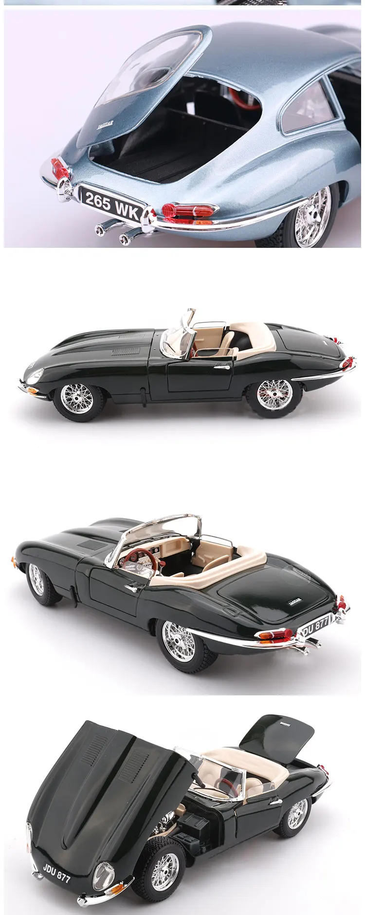 1:18 моделирование сплава спортивный автомобиль модель игрушки для Jaguar E-type с рулевым колесом управление переднее колесо рулевое управление