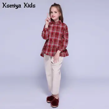 

Kseniya Kids Cloths Autumn Winter For Girls Clothing Sets Long Sleeve Blouse+Cotton Trousers 2 Piece Set Baby Girl Clothes