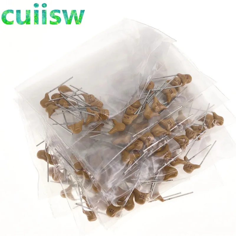 20PF 105 (мкФ) 50 в 18 ценностей X 10 шт. = 180 свинцовых монолитных конденсаторов