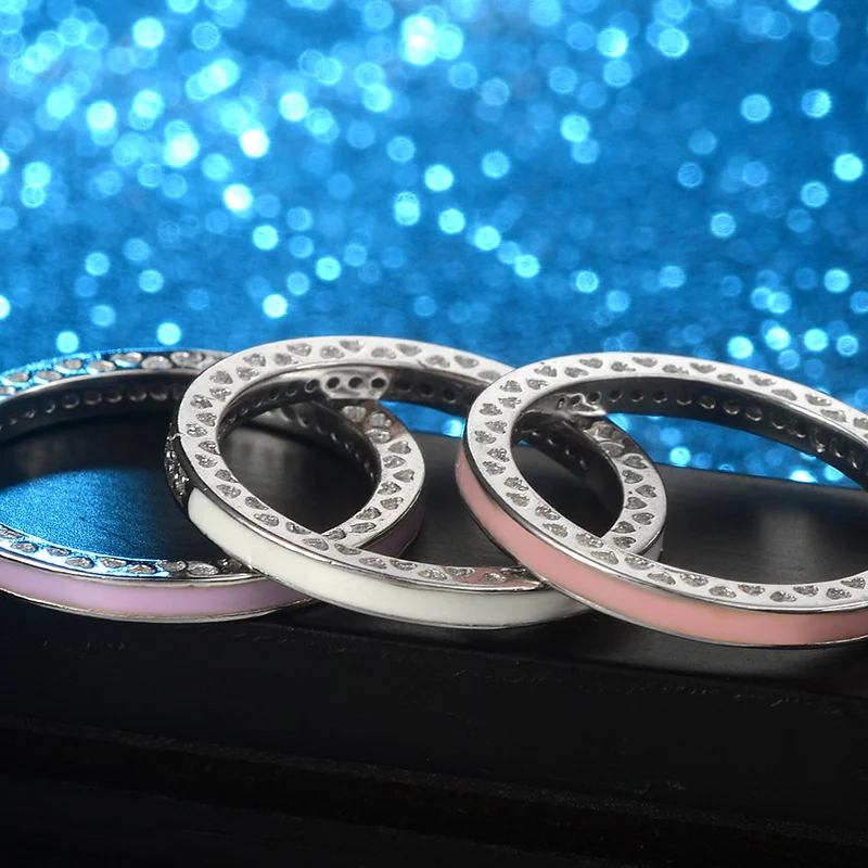 6 цветов, кольцо на годовщину, стразы, австрийские цветные кристаллы, Cz эмаль, 925 серебро, вечерние кольца на свадьбу, кольца для женщин, ювелирные изделия