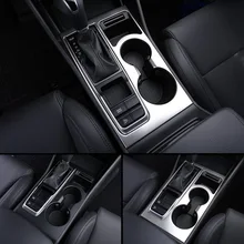 Per Hyundai Tucson accessori 2015 2016 2017 2018 In acciaio inox Scatola del Cambio di Vetro del Pannello di Copertura Supporto di Tazza di Acqua Auto Assetto styling