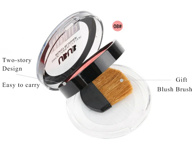 UBUB 8 Color Baked Blush Make up Blush Rose Bronzer Mineralize Rubor Cheek Color Blusher Palette Petal Face Blush (7)