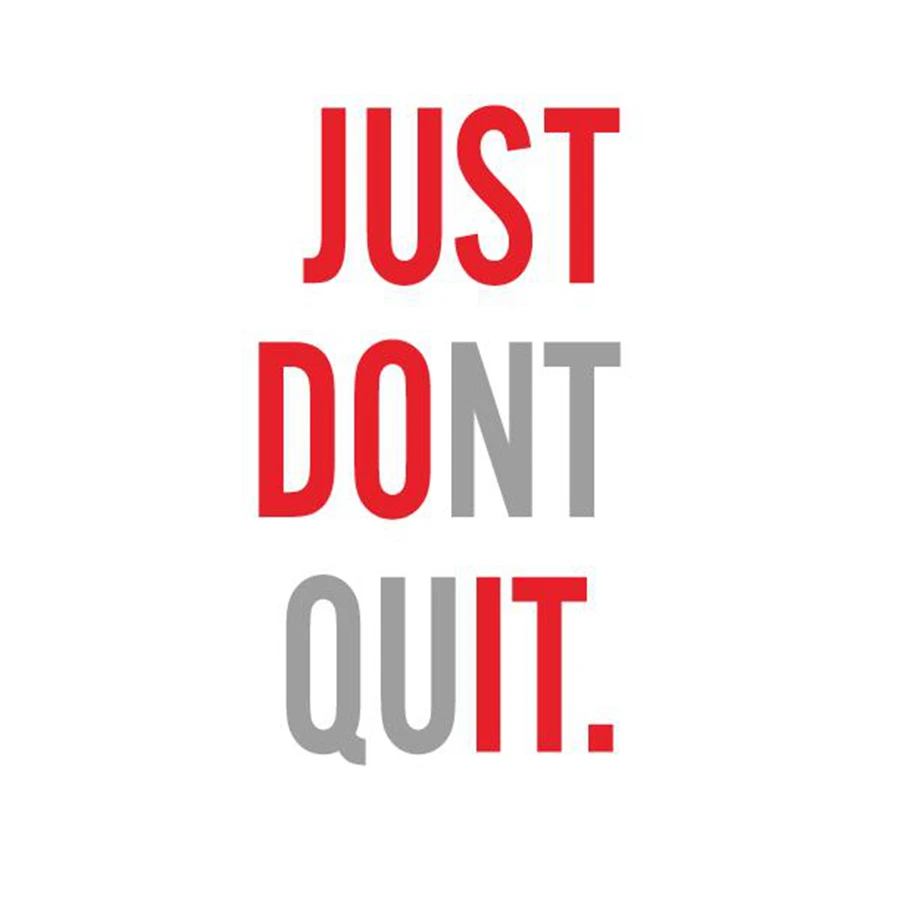 "JUST DONT QUIT" Gym Workout Motivation Quote Words Vinyl Wall Art Sticker Wallpaper Mural Home Decoration JUST DO