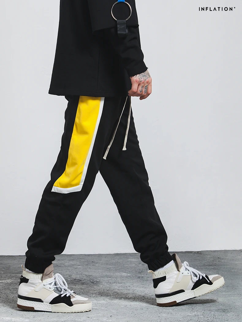 split color joggers