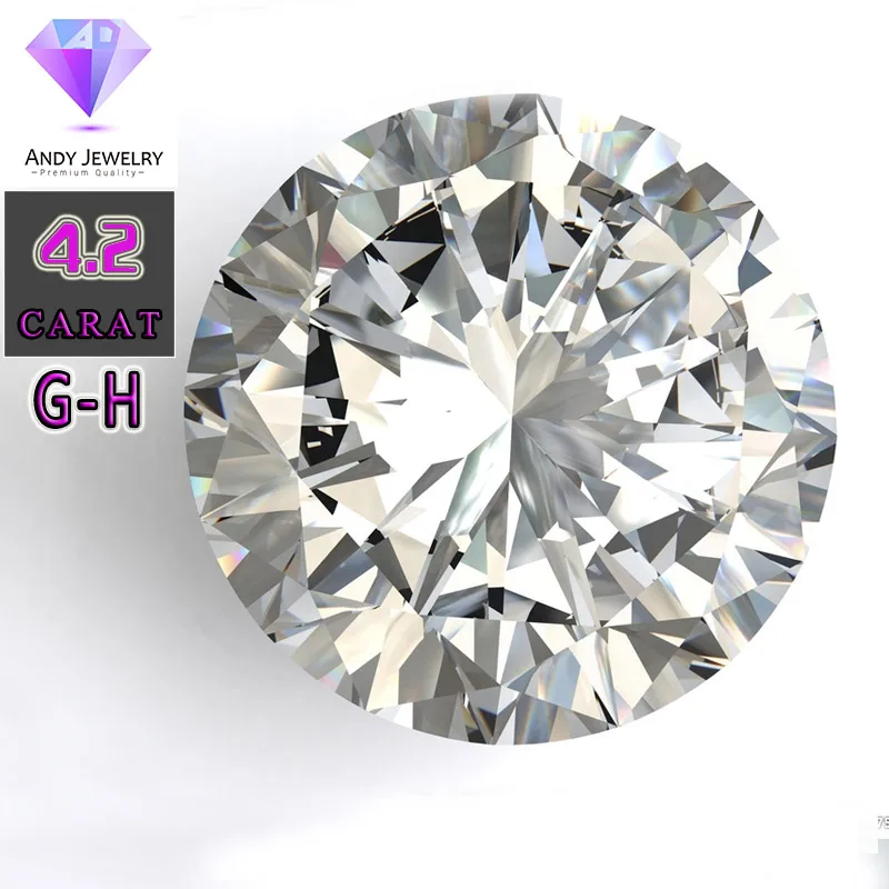 

GH color 10.5mm Round Heart and Arrows CutWhite Moissanite Stone 4.5 carat Moissanite Diamond