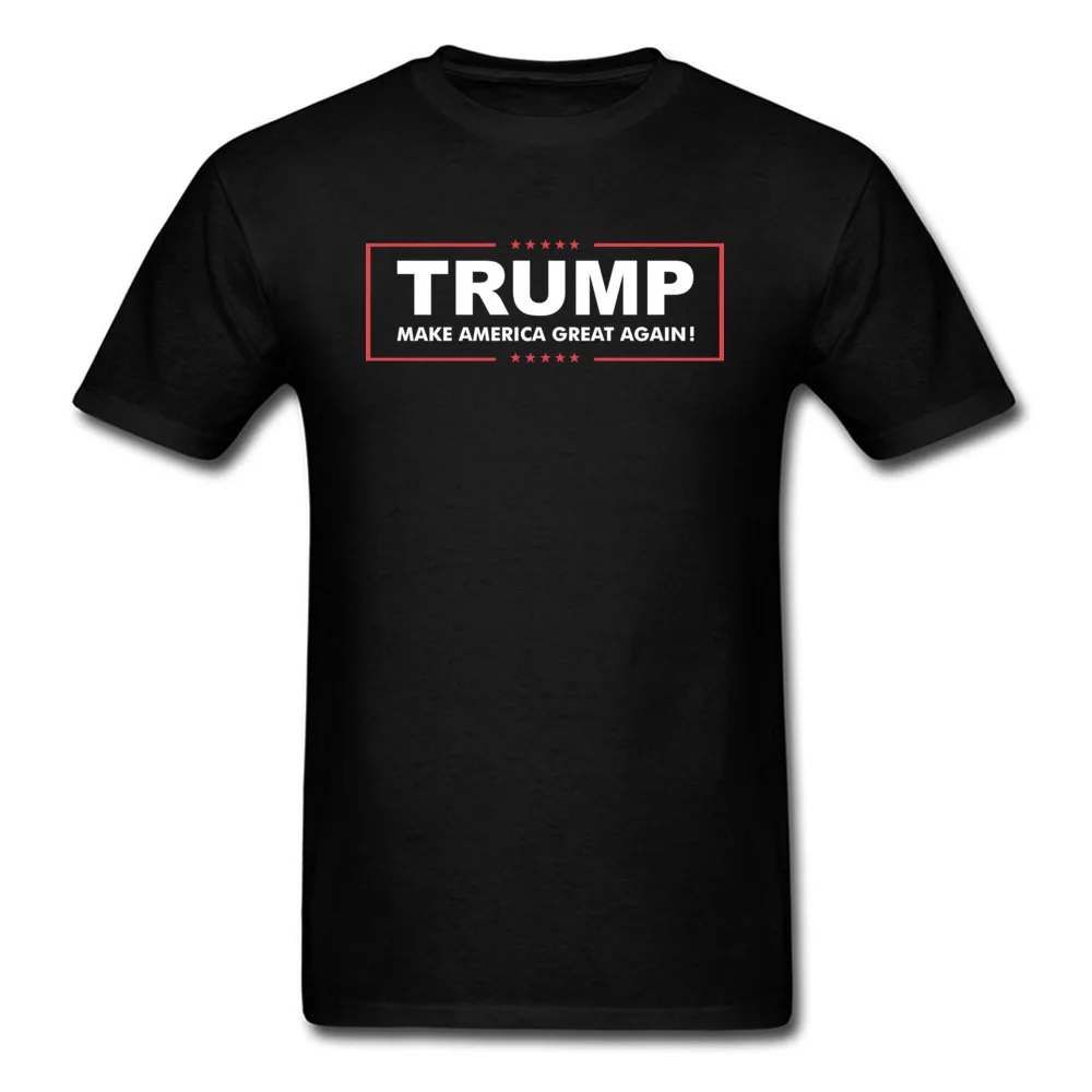 Tops Shirt Donald Trump Logo Lovers Day Fitted Funny Short Sleeve 100% Cotton O Neck Men's Top T-shirts Funny Tee-Shirt Donald Trump Logo black