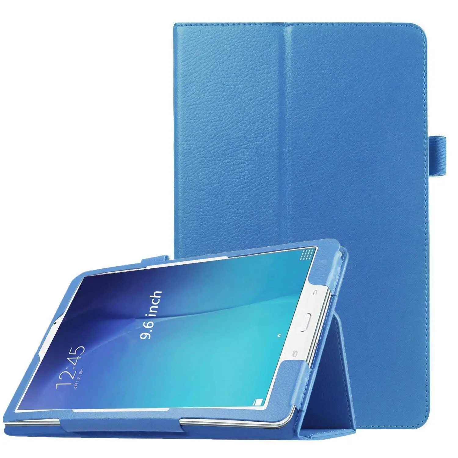 Чехол КРЫШКА ДЛЯ samsung Galaxy Tab E 9," T560 Смарт из искусственной кожи чехол-книжка раскладной стенд держатель пера SM-T561 SM-T567 T560 funda - Цвет: T560 T561 blue