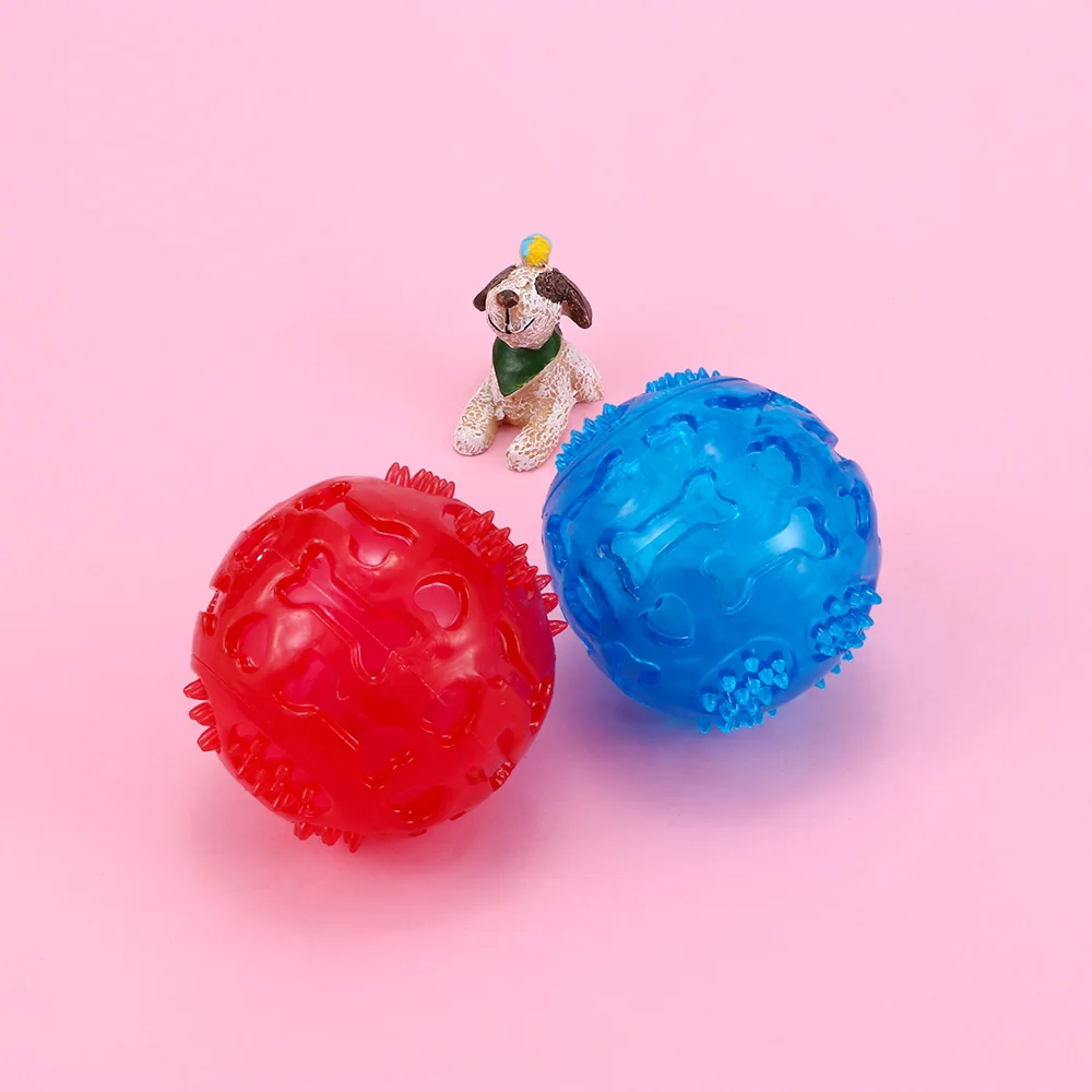 Pet Dog Chew Toy Ball Waterproof Squeak Sound Toys Bite Resistant Teeth Balls For Dogs Training